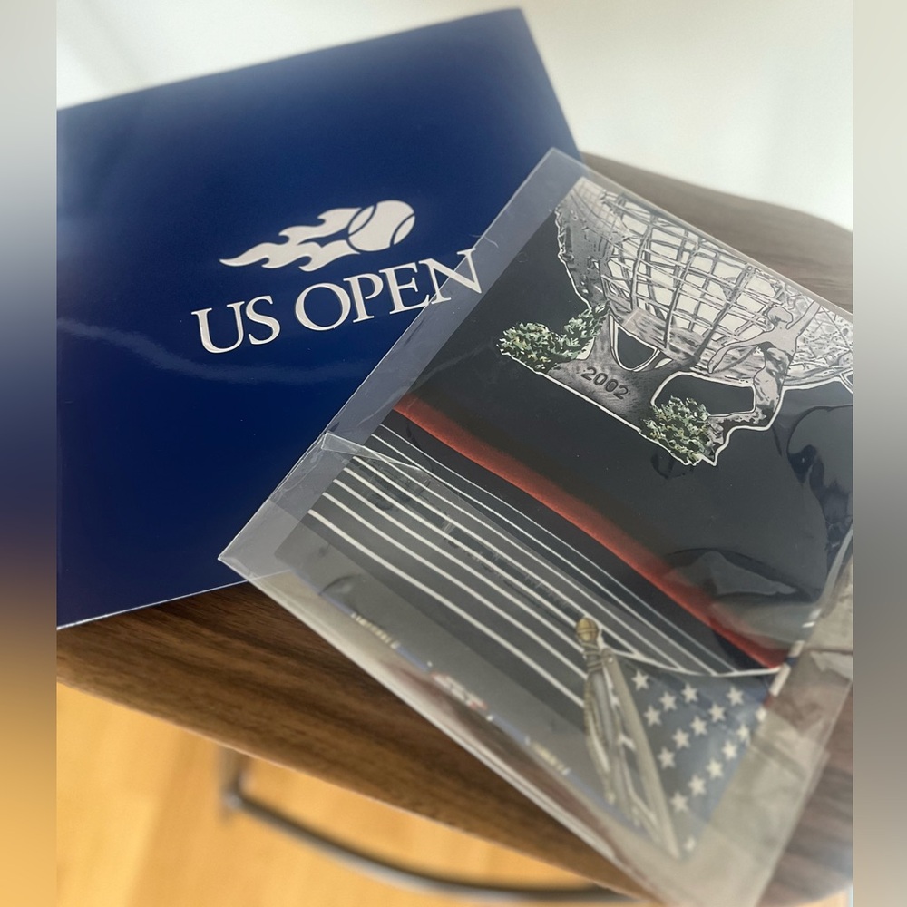NWT Vintage 2002 US Open Tennis Championship Silk Square Scarf